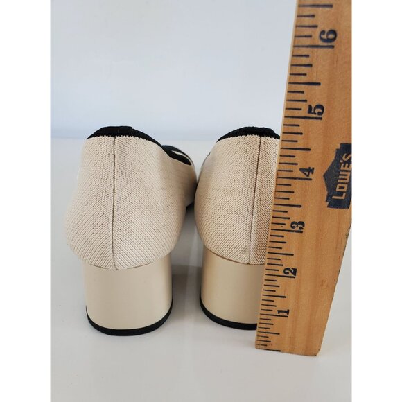 Vivaia Julie Pro Womens Chic Retro Round Toe Beige & Black Heels Size 40 US 9 - Picture 6 of 15